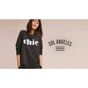 Anthro Sol Angeles Sweatshirt Sz Lg